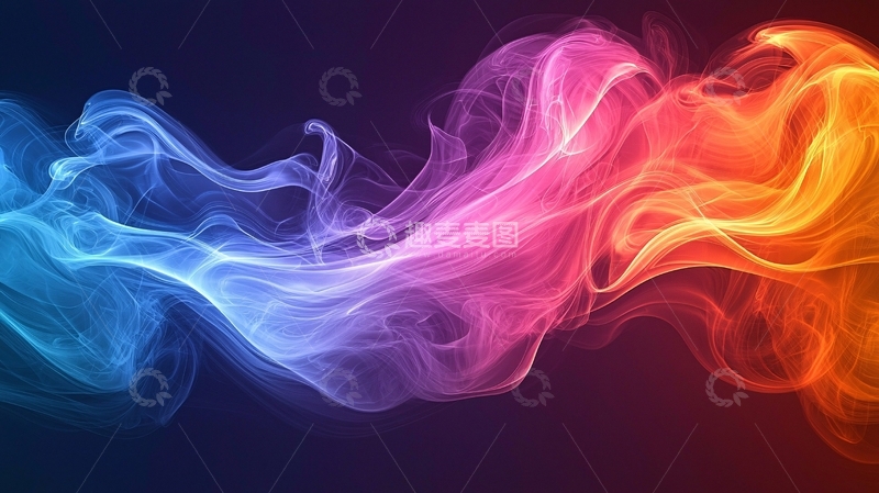 高清大图下载【趣麦麦图】彩色烟雾流体