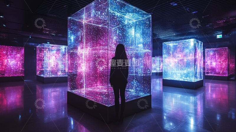 高清大图下载【趣麦麦图】宇宙空间立方体