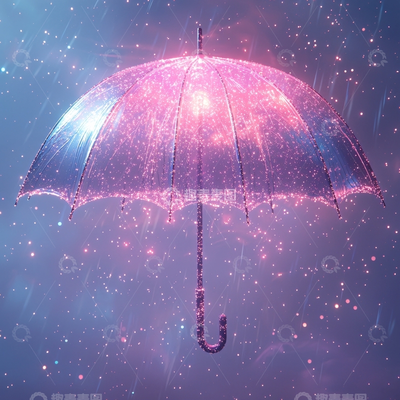 高清大图下载【趣麦麦图】梦幻星空雨伞