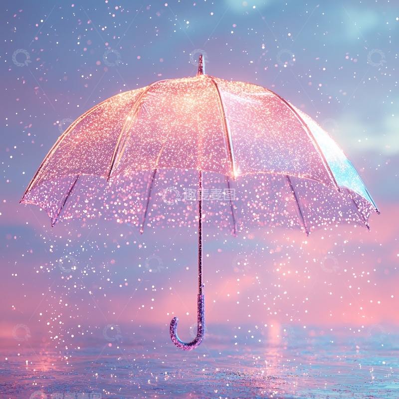 高清大图下载【趣麦麦图】梦幻透明雨伞