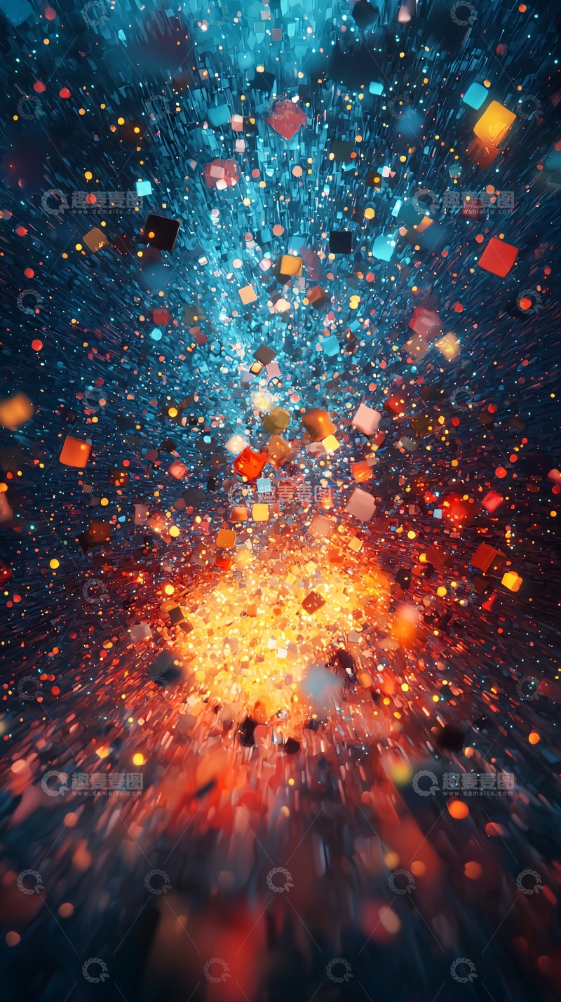 高清大图下载【趣麦麦图】色彩斑斓的抽象宇宙