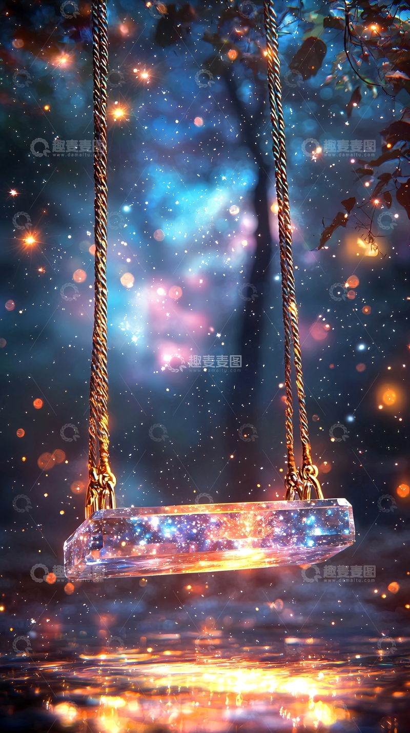 高清大图下载【趣麦麦图】梦幻森林秋千