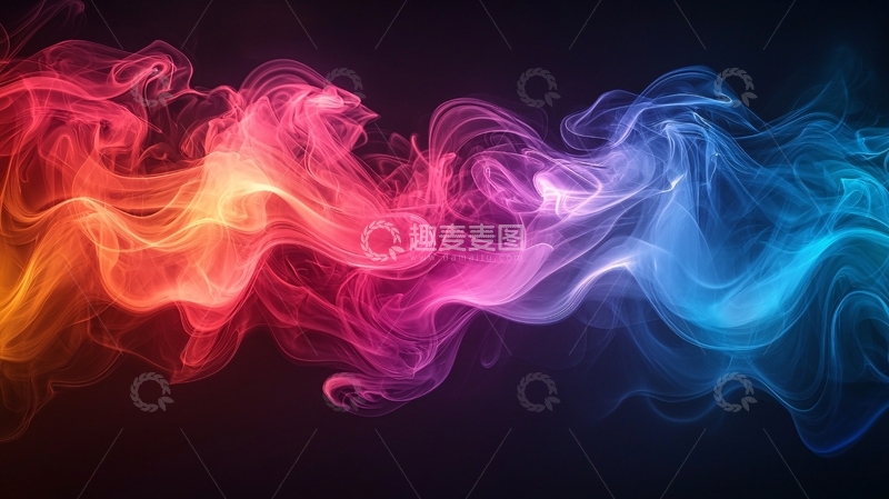 高清大图下载【趣麦麦图】彩色烟雾背景