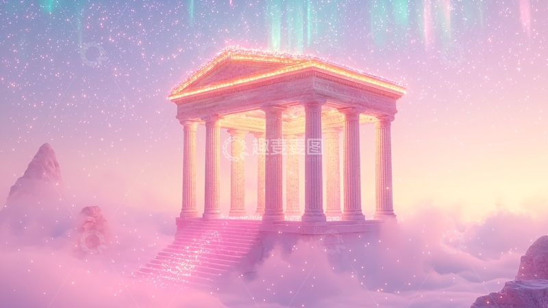 高清大图下载【趣麦麦图】梦幻粉色神殿