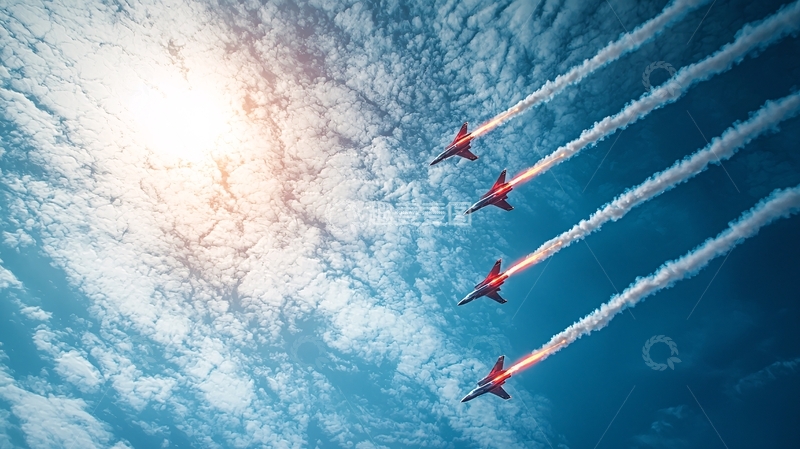 高清大图下载【趣麦麦图】红箭飞行表演队