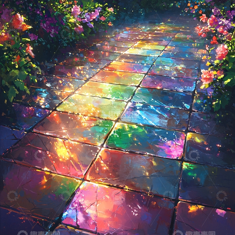 高清大图下载【趣麦麦图】彩虹小路