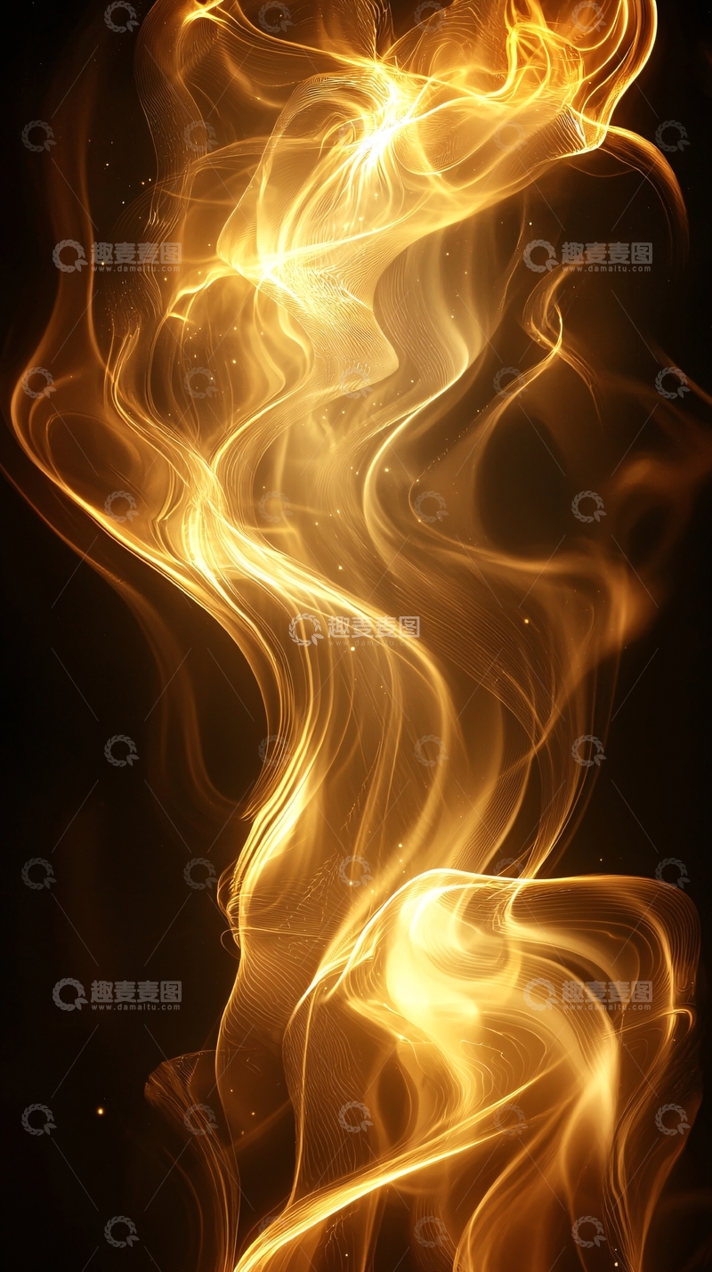 高清大图下载【趣麦麦图】金色火焰纹理