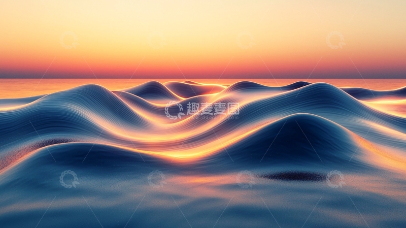 高清大图下载【趣麦麦图】日出雪山海边雾气朦胧