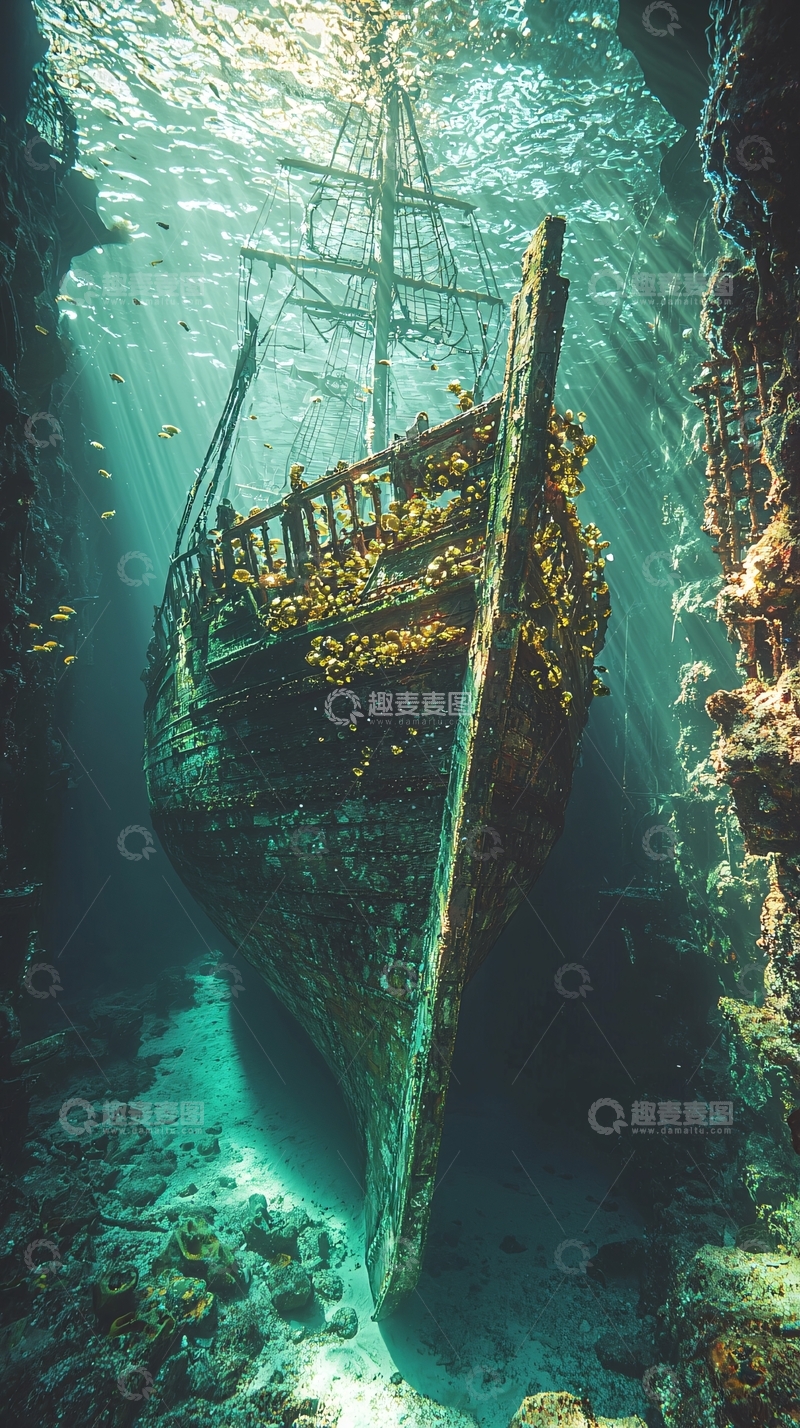 高清大图下载【趣麦麦图】沉船