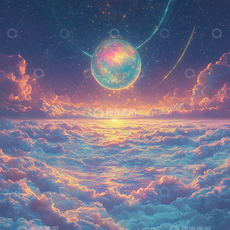 高清大图下载【趣麦麦图】梦幻星空云海