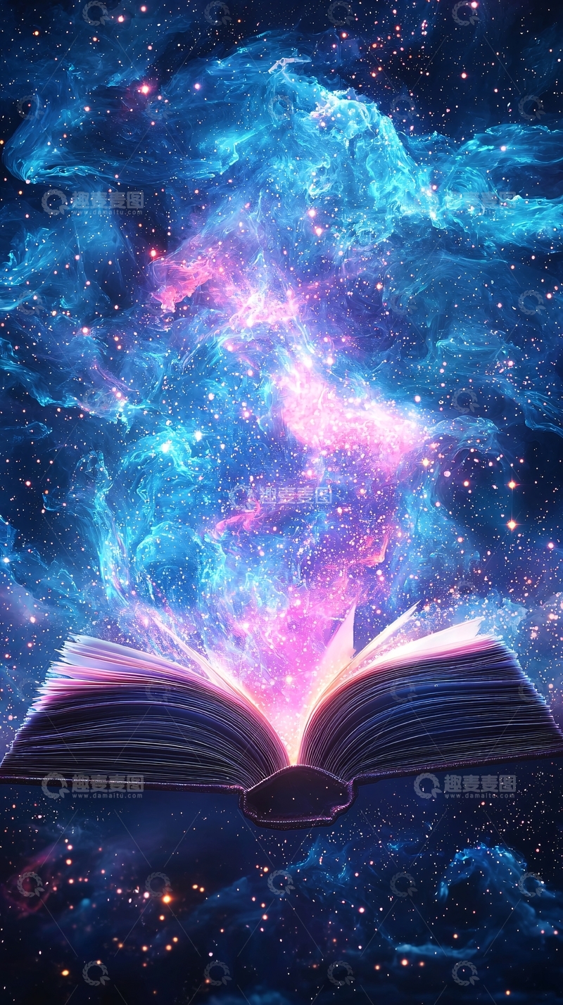 高清大图下载【趣麦麦图】宇宙星空书本