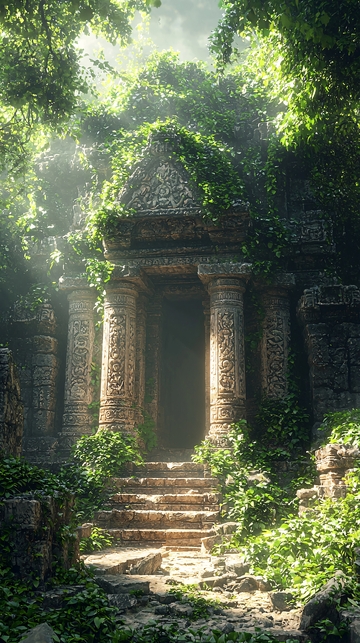 丛林古庙神秘入口