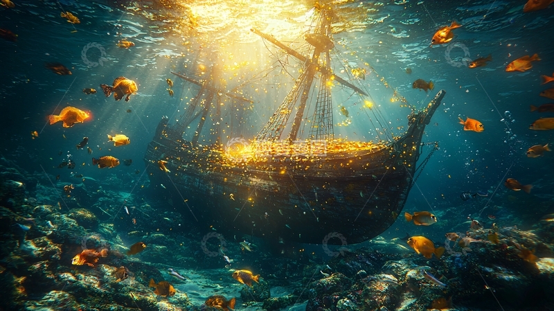 高清大图下载【趣麦麦图】沉船宝藏