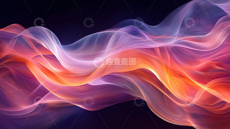 高清大图下载【趣麦麦图】抽象彩色光线波浪