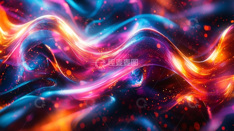 高清大图下载【趣麦麦图】抽象光影流体