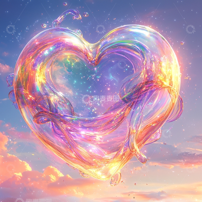 高清大图下载【趣麦麦图】彩虹心形