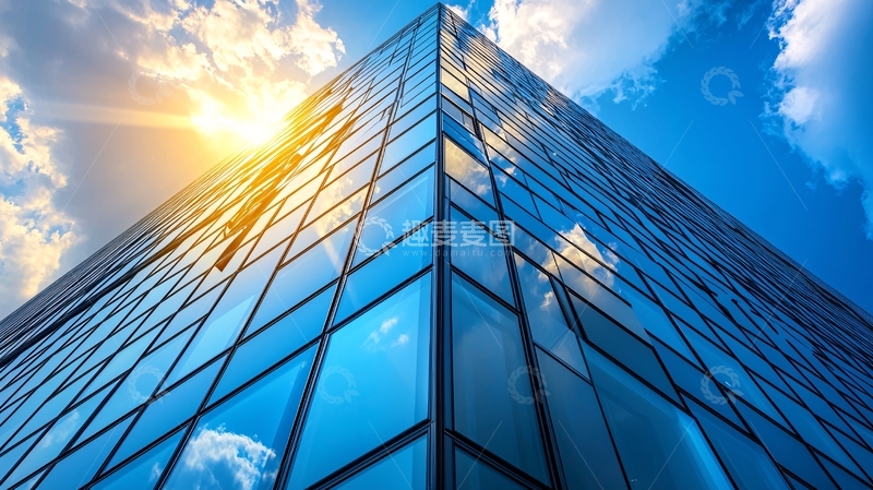 高清大图下载【趣麦麦图】现代化玻璃幕墙建筑