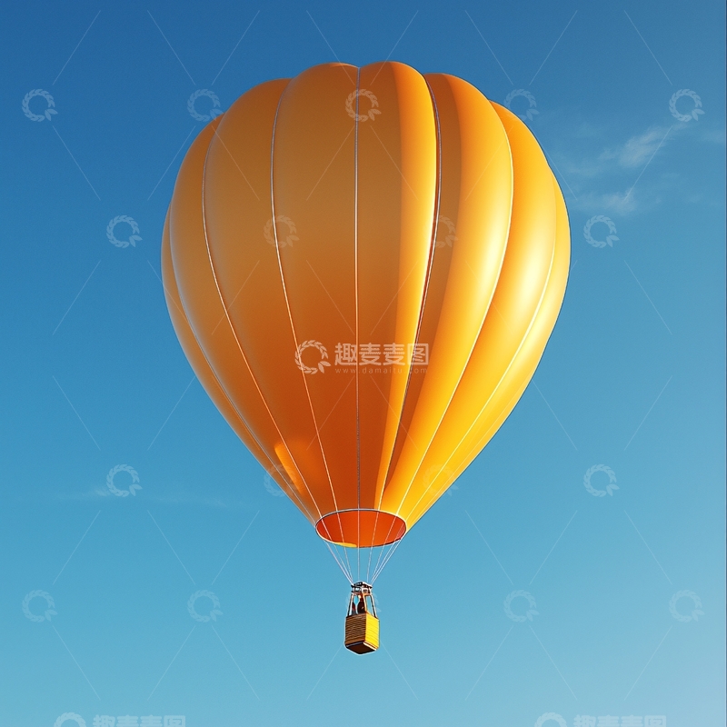 高清大图下载【趣麦麦图】橙色热气球