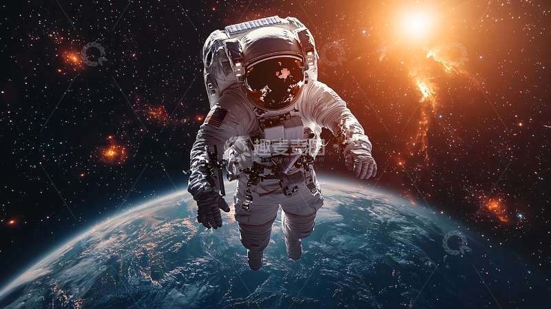 高清大图下载【趣麦麦图】宇航员太空行走5