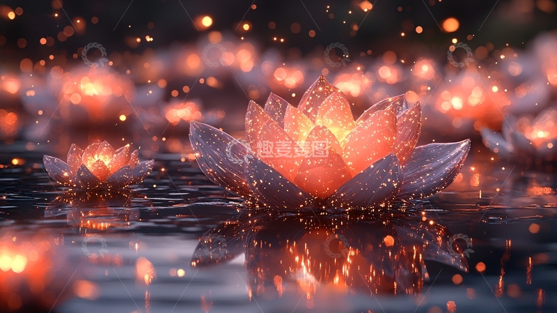 高清大图下载【趣麦麦图】水晶莲花