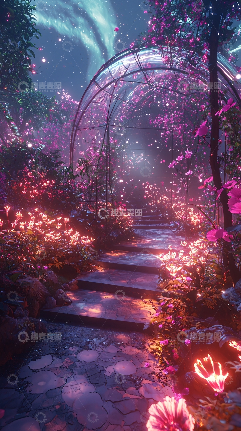 高清大图下载【趣麦麦图】梦幻花园小径