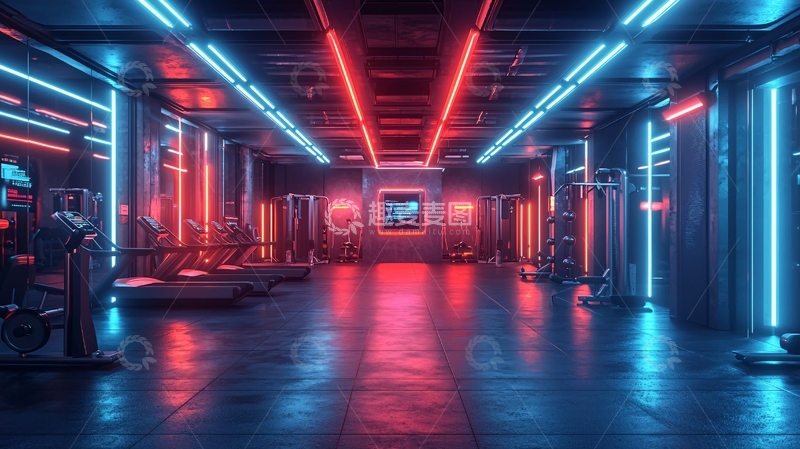 高清大图下载【趣麦麦图】未来感健身房