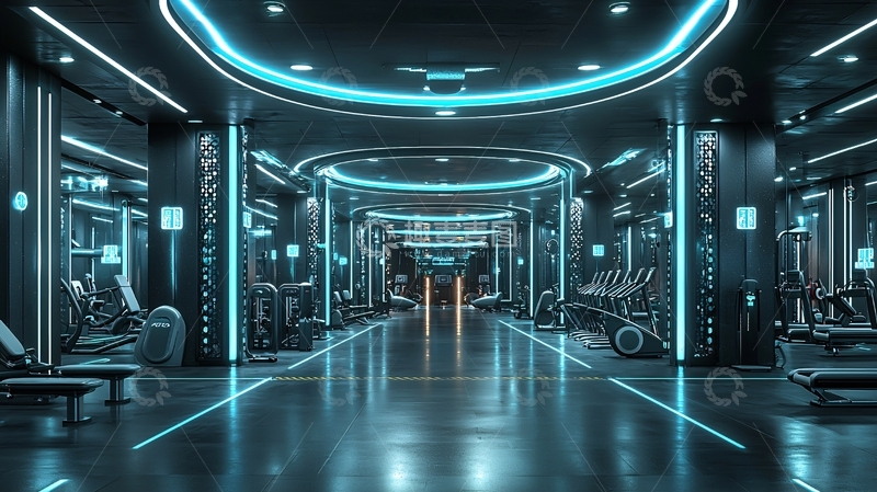 高清大图下载【趣麦麦图】未来科技感健身房