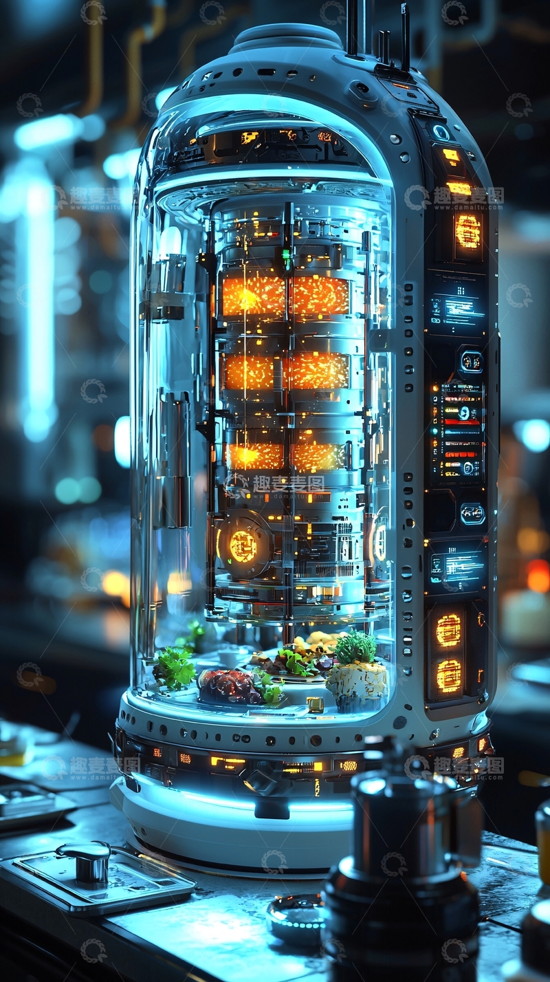 高清大图下载【趣麦麦图】未来科技食物料理机