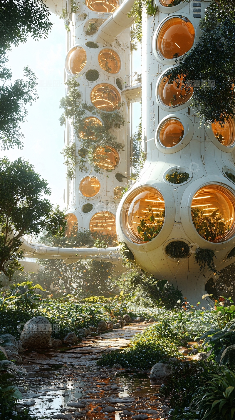 高清大图下载【趣麦麦图】未来生态建筑
