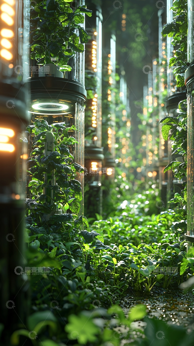 未来科技感植物园