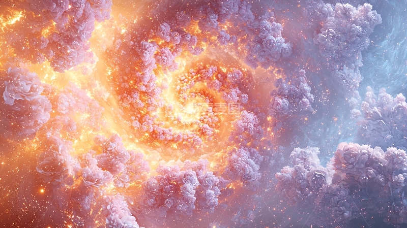 高清大图下载【趣麦麦图】火焰漩涡星云