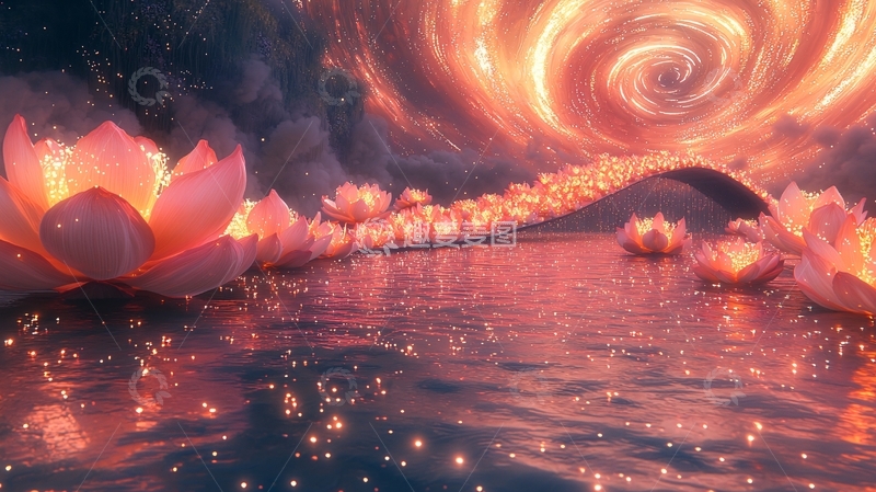 高清大图下载【趣麦麦图】梦幻莲花桥