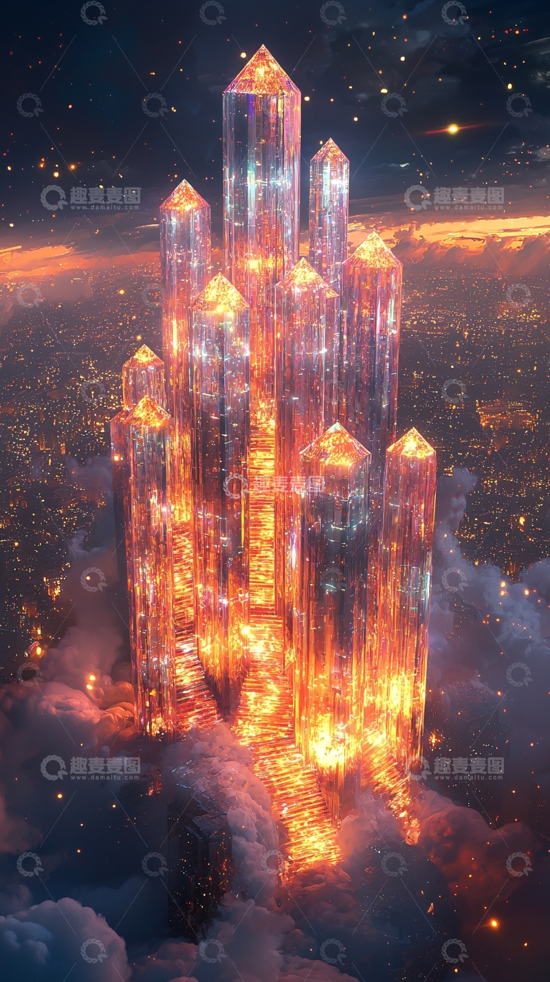高清大图下载【趣麦麦图】水晶城市