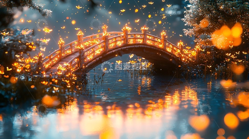 高清大图下载【趣麦麦图】梦幻小桥