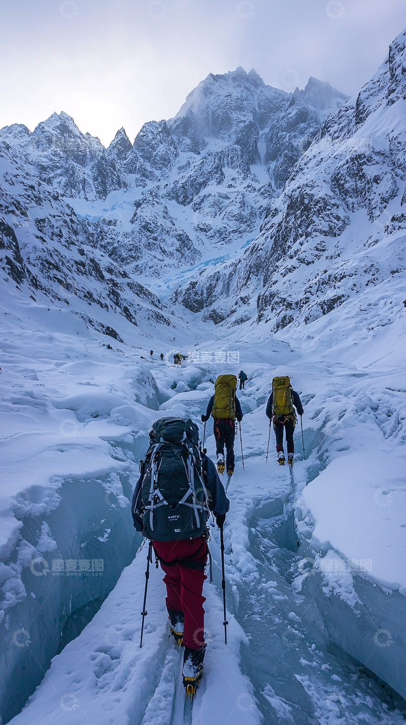 高清大图下载【趣麦麦图】冰川徒步1
