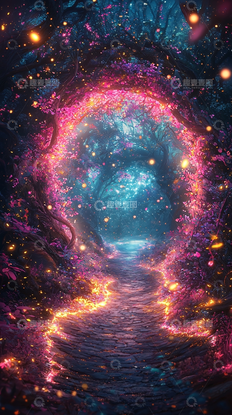 高清大图下载【趣麦麦图】梦幻森林小径