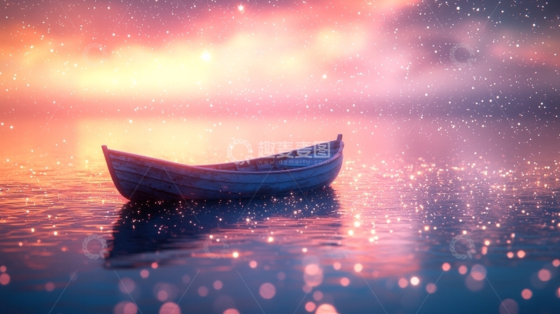 高清大图下载【趣麦麦图】梦幻小船