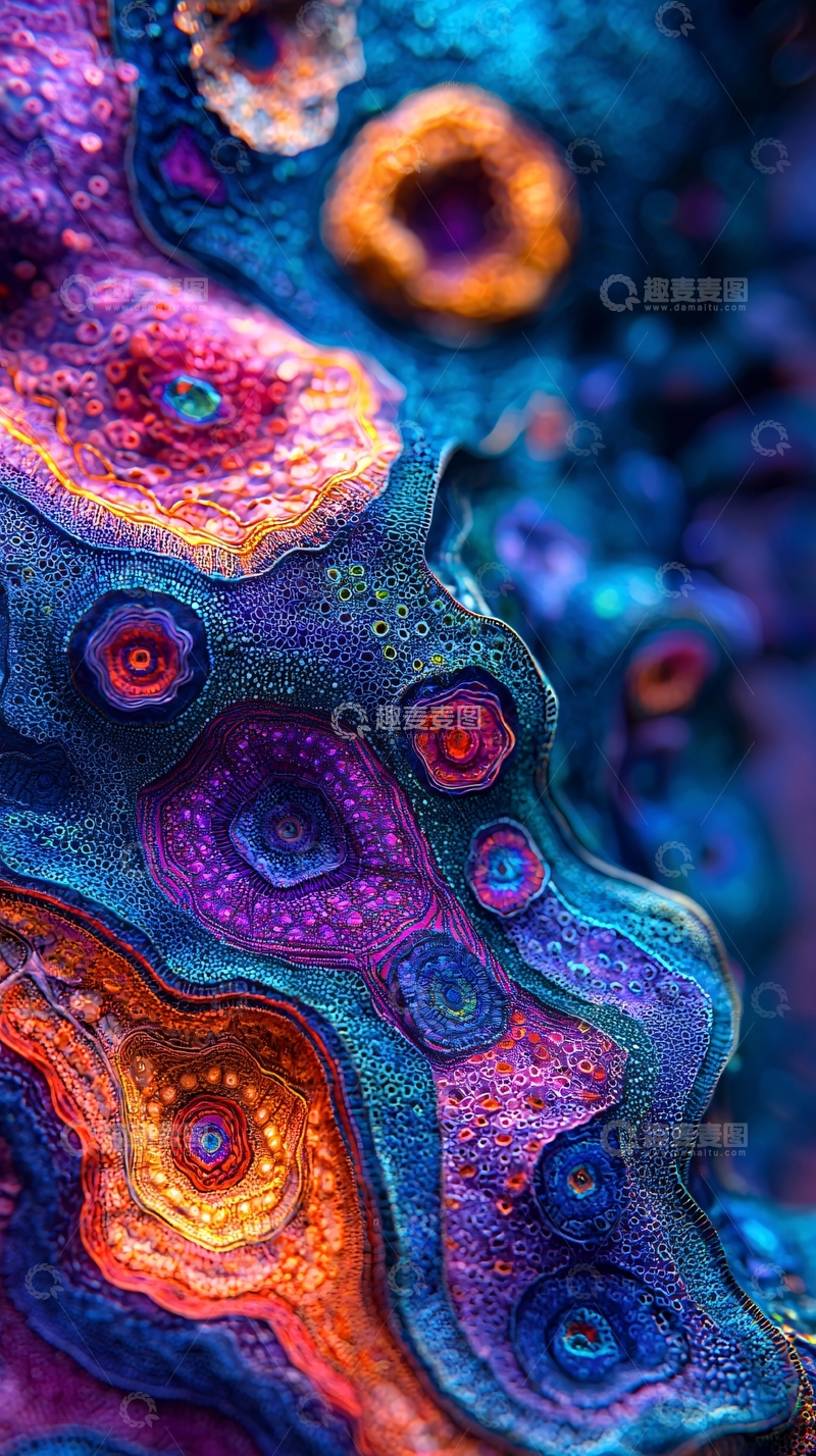 高清大图下载【趣麦麦图】绚丽多彩的抽象纹理