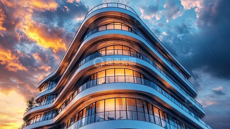 高清大图下载【趣麦麦图】曲线建筑