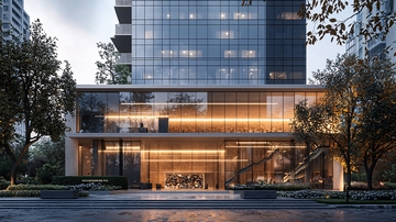 现代化玻璃幕墙建筑