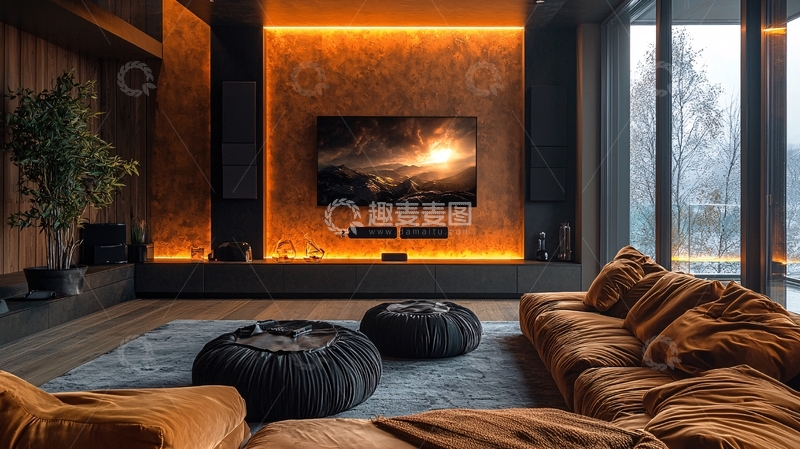 高清大图下载【趣麦麦图】现代简约客厅