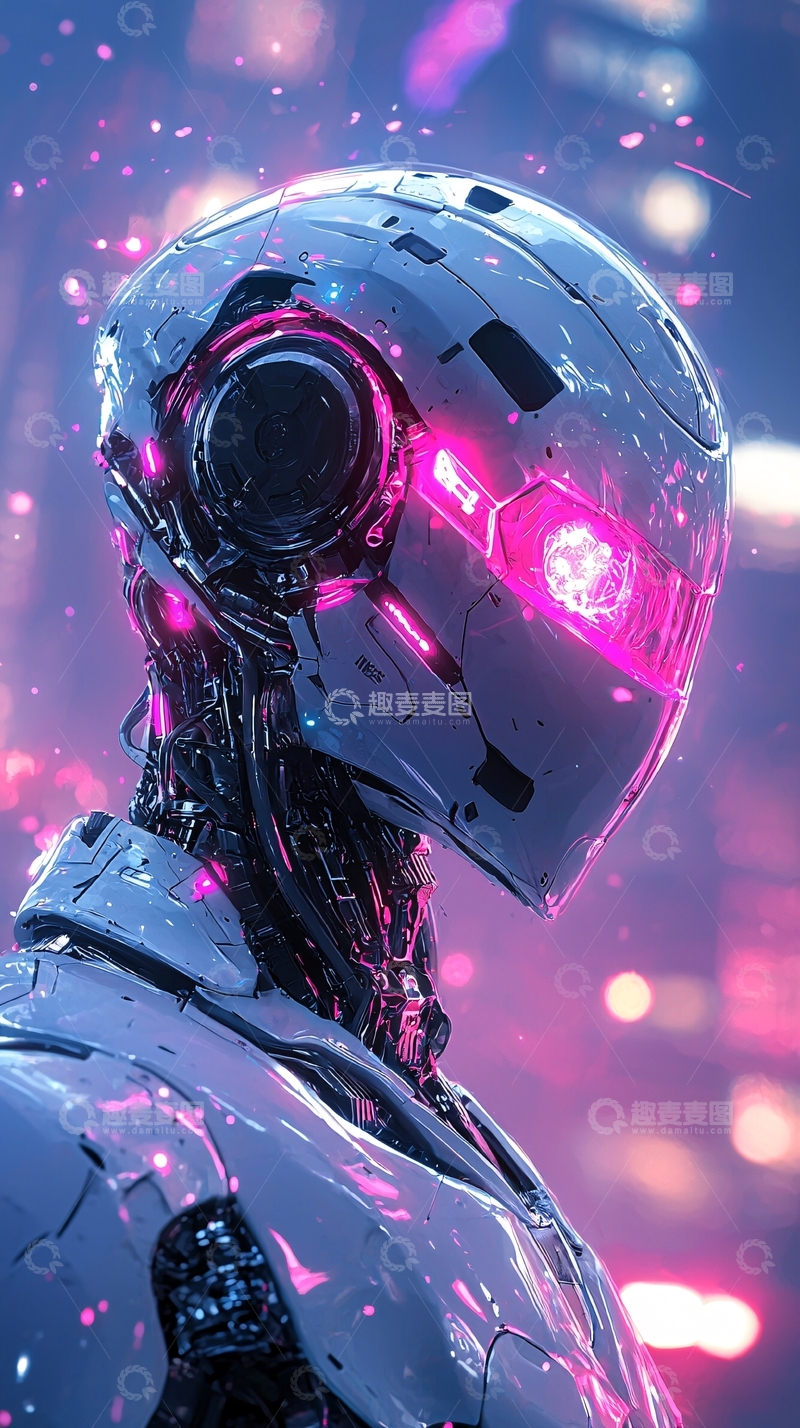 高清大图下载【趣麦麦图】未来科技感机器人