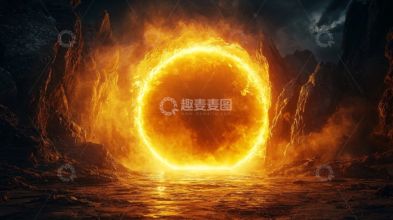 高清大图下载【趣麦麦图】火焰之门