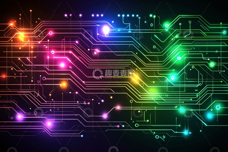 高清大图下载【趣麦麦图】彩色电路板7
