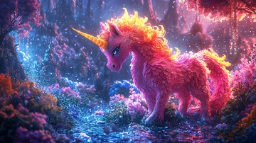 梦幻独角兽森林奇景