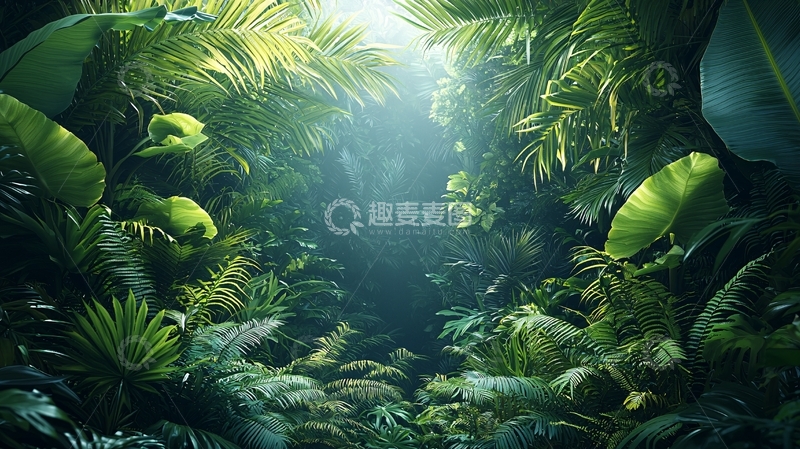 高清大图下载【趣麦麦图】茂密的热带雨林