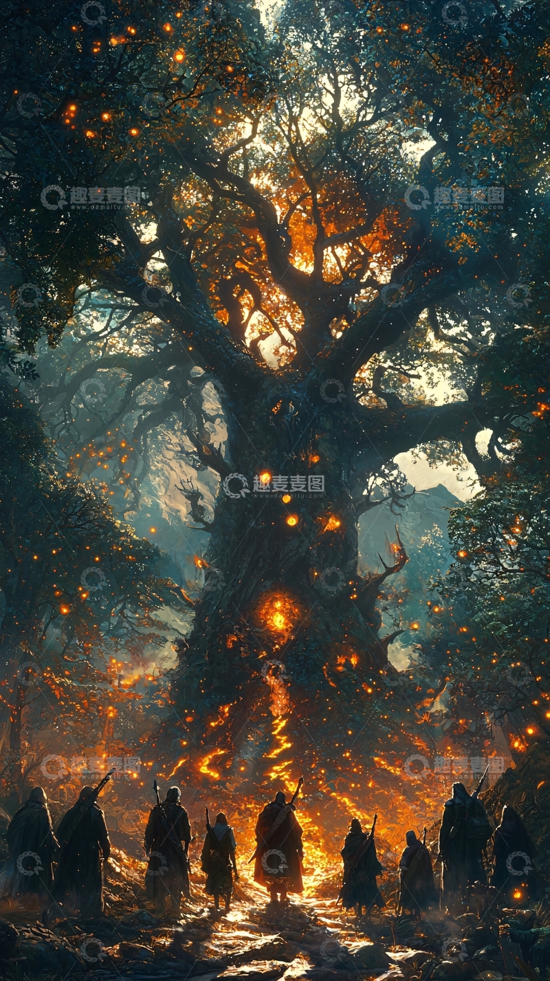 高清大图下载【趣麦麦图】梦幻巨树