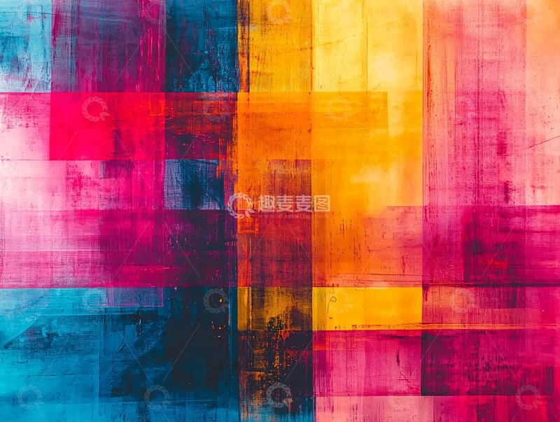 高清大图下载【趣麦麦图】抽象彩色几何图案