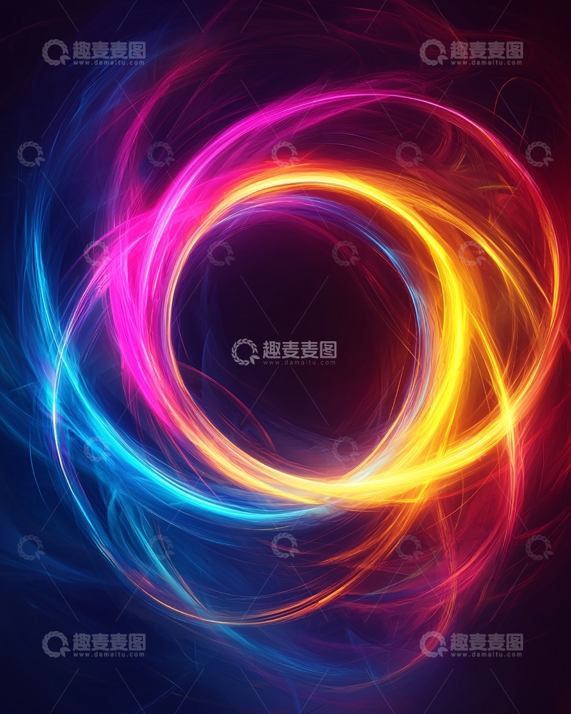 高清大图下载【趣麦麦图】彩色光环