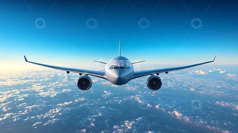 高清大图下载【趣麦麦图】飞机在空中飞行